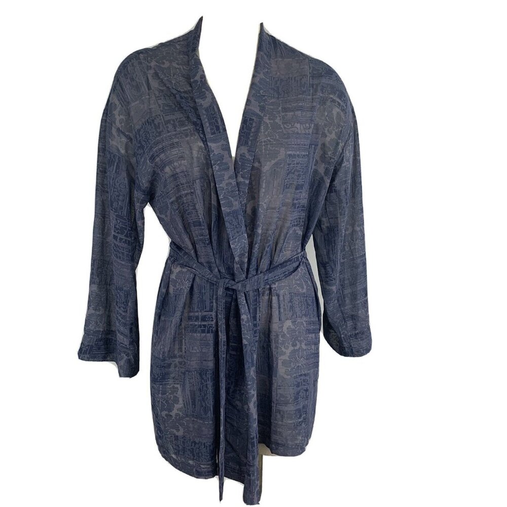 Victoria’s Secret Women's Purple Blue Floral Shear Robe One Size